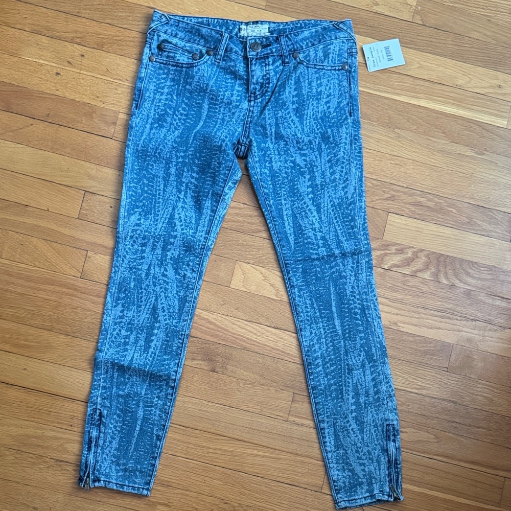 FP Movement by Free People Textured Blue Skinny Jeans